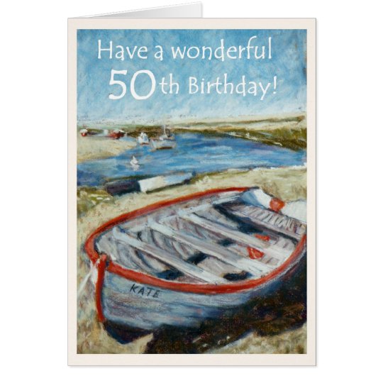 Seascape 50th Birthday Card