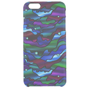 Seascape Abstract Stained Glass Design Clear iPhone 6 Plus Case