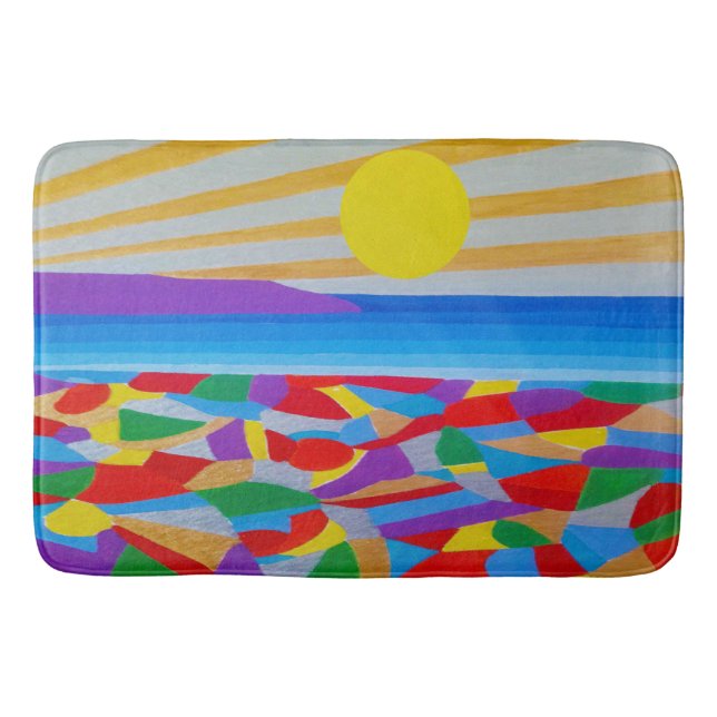 Seascape Acrylic Fine Art Bath Mat (Front)