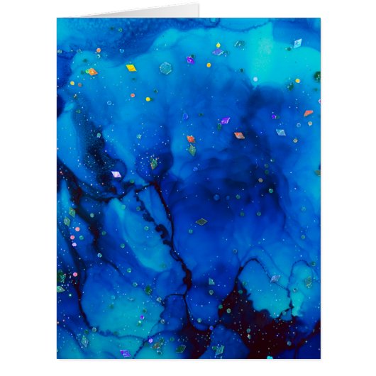 Seascape Alcohol Ink Abstract (Front)