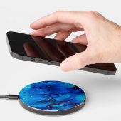 Seascape Alcohol Ink Abstract Wireless Charger (Hand)