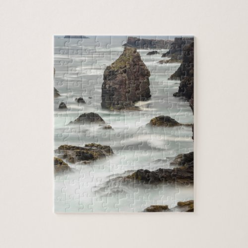 Seascape and sea stacks Shetland Jigsaw Puzzle