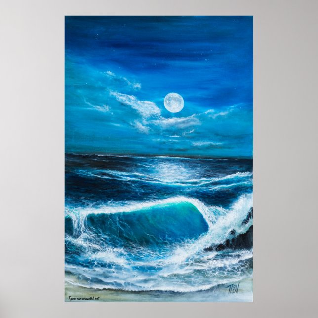 Seascape art on poster (Front)