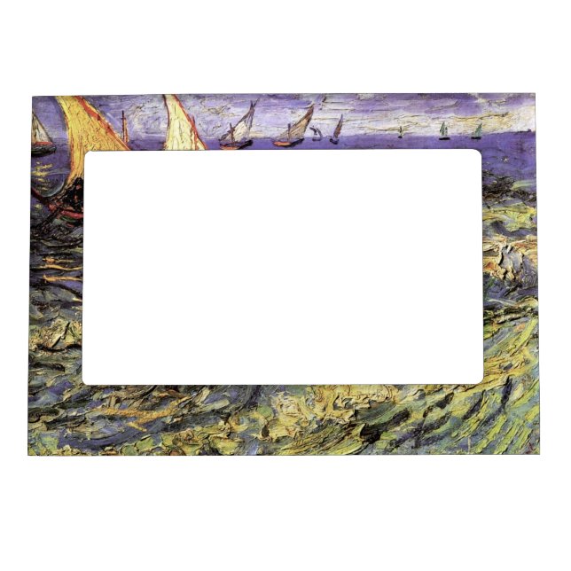 Seascape at Saintes Maries by Vincent van Gogh Magnetic Photo Frame (Front)