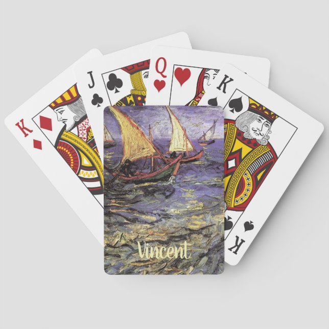 Seascape at Saintes Maries by Vincent van Gogh Poker Cards (Back)
