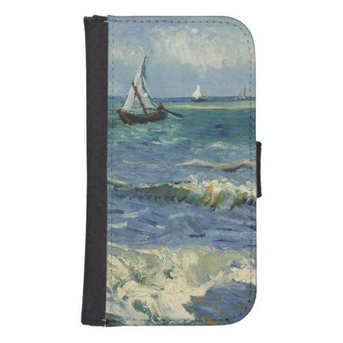 Seascape at Saintes_Maries by Vincent van Gogh Galaxy S4 Wallet Case