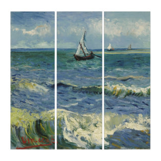 Seascape at Saintes-Maries by Vincent van Gogh Triptych
