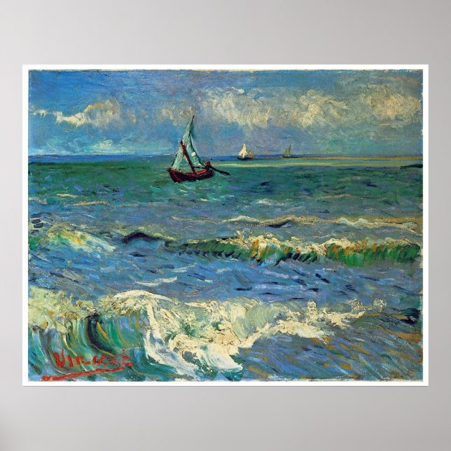 Seascape at Saintes-Maries-de-la-Mer Poster (Front)