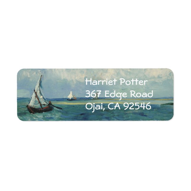 Seascape at Saintes-Maries Van Gogh Fine Art Label (Front)