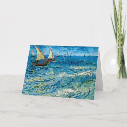 Seascape at Saintes_Maries  Vincent Van Gogh Card