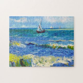 Seascape at Saintes-Maries Vincent Van Gogh Jigsaw Puzzle