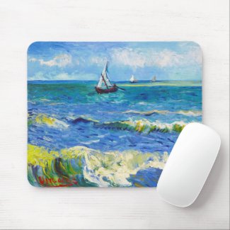 Seascape at Saintes-Maries Vincent Van Gogh Mouse Pad