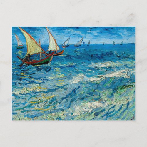 Seascape at Saintes_Maries  Vincent Van Gogh Postcard