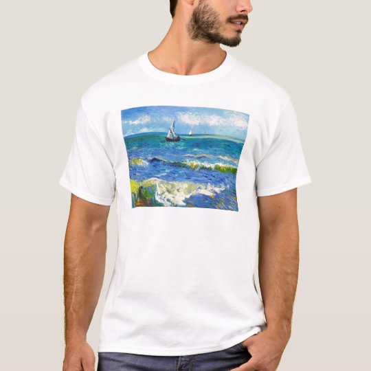 Seascape at Saintes-Maries Vincent Van Gogh T-Shirt