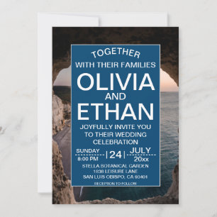 Seascape beach celebration Wedding Invitation
