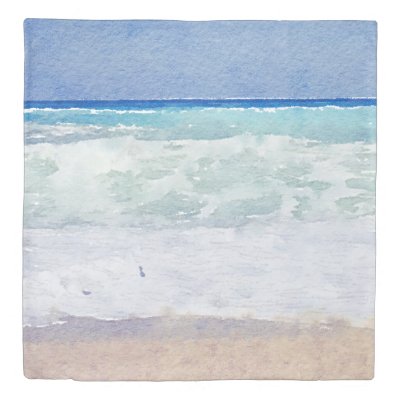 Ocean Waves And Beach Duvet Cover Zazzle Com