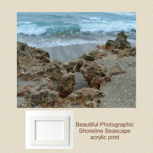 Seascape Blowing Rocks Jupiter FL Photographic Acrylic Print