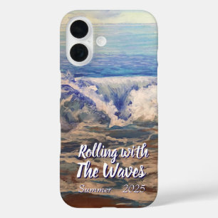 Seascape  Blue Waves NATURE Personalize iPhone 16 Case