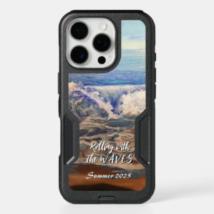 Seascape Blue Waves Personalize iPhone 16 Pro Case