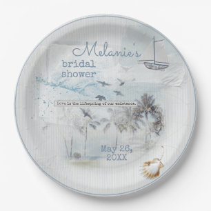 Seascape Bridal Shower Paper Plates