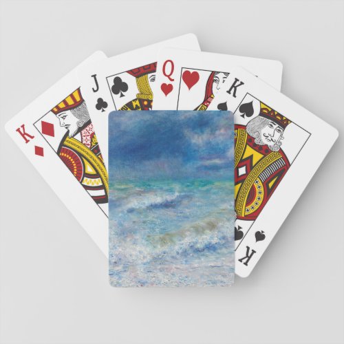 Seascape by Pierre_Auguste Renoir Fine Art Playing Cards