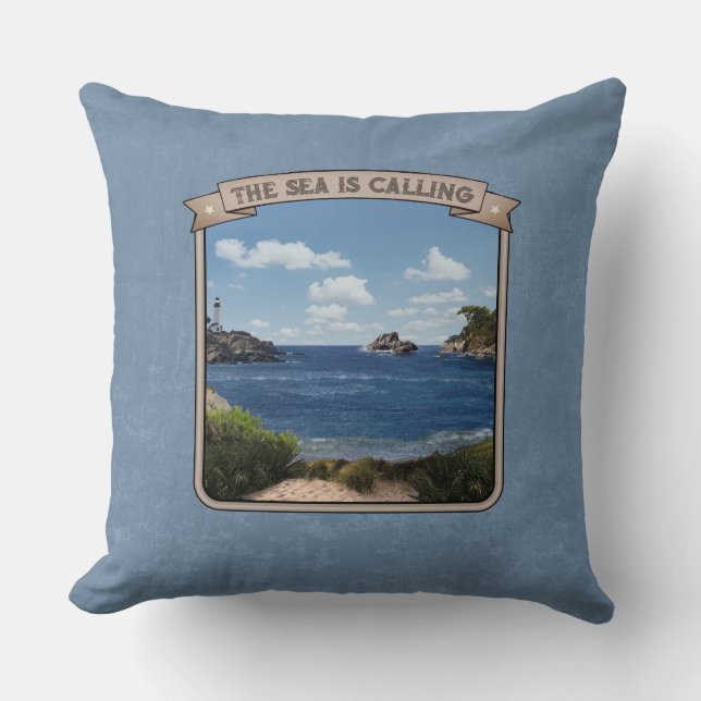 Seascape (customizable)   throw pillow (Front)