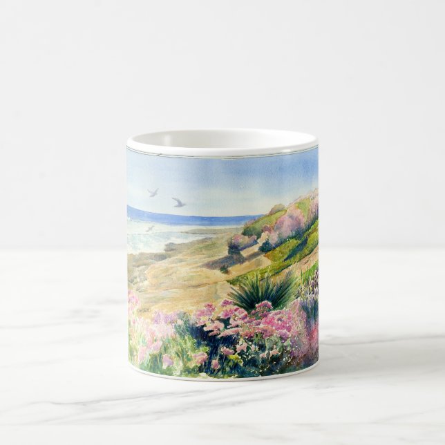 Seascape design on white mug (Center)