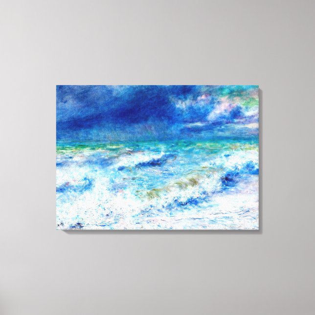 Seascape, famous painting by Renoir Canvas Print (Front)