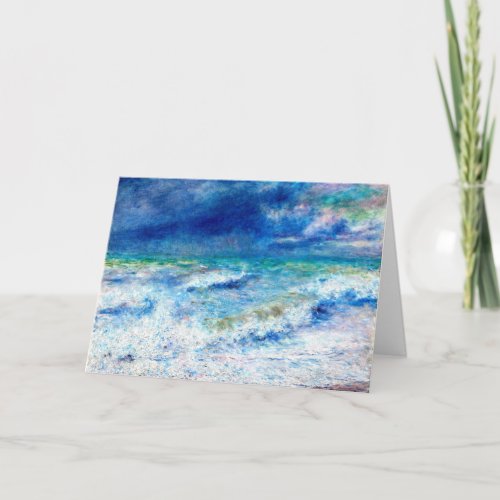 Seascape famous painting by Renoir Card