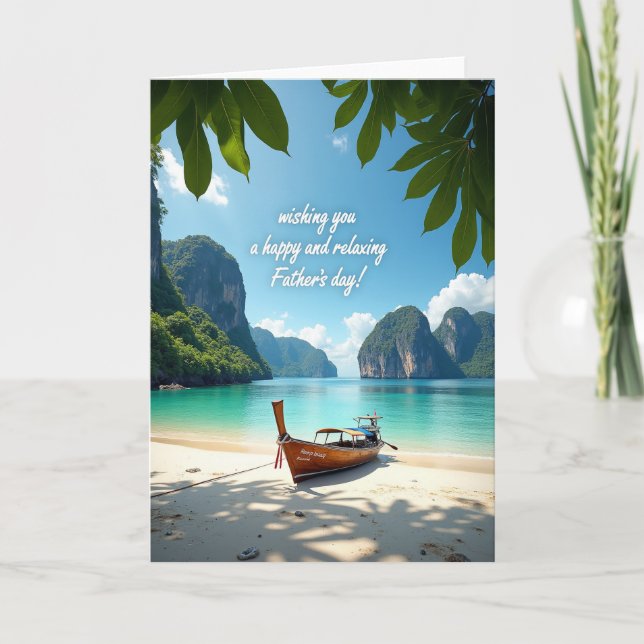 Seascape Fathers Day Wishes Card (Front)