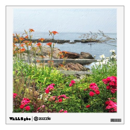 Seascape Flowers Garden Ogunquit Maine Wall Decal