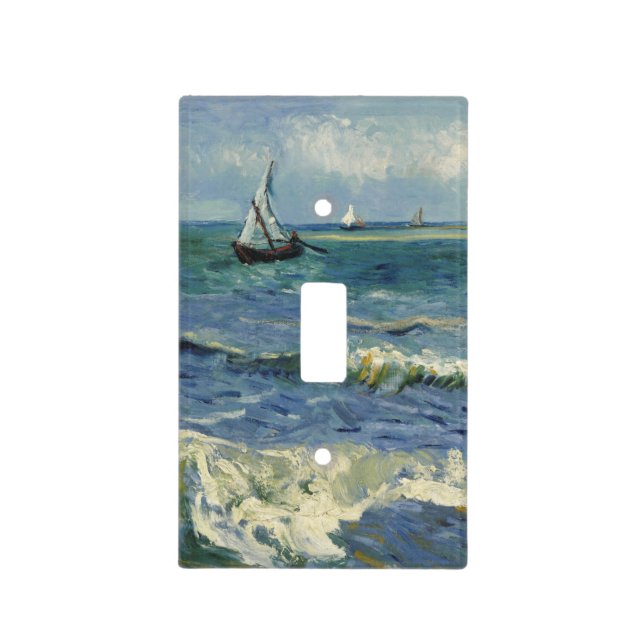 Seascape Les Saintes-Maries-de-la-Mer by Van Gogh Light Switch Cover (Front)
