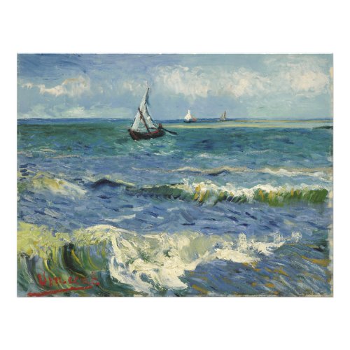 Seascape Les Saintes_Maries_de_la_Mer by Van Gogh Photo Print
