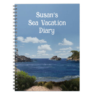 Seascape Notebook with customizable text