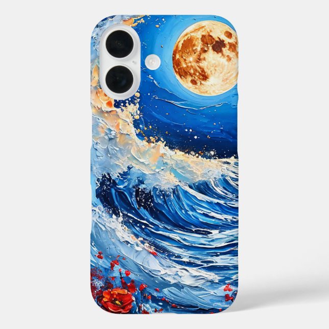 Seascape ocean wave coastal aesthetic design Case-Mate iPhone case (Back)