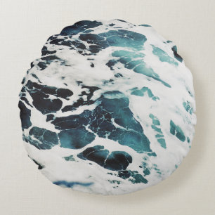 SEASCAPE OF THE OCEAN FOAM ROUND PILLOW