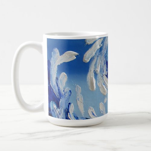 Seascape oil art original coffee mug