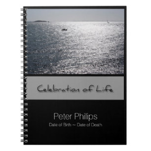 Seascape Personalized Memorial Guest Book
