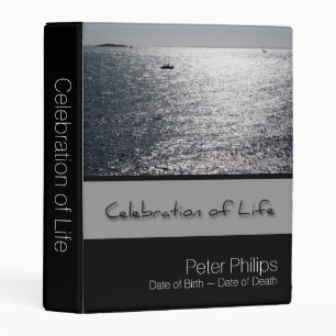 Seascape Personalized Memorial Guest Book Mini B Mini Binder