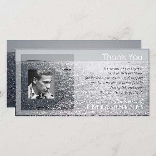 Seascape Photo frame Sympathy Thank You