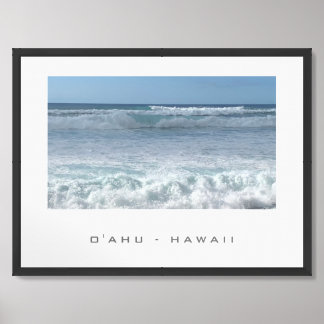 Seascape Photograph O'ahu  Framed Art