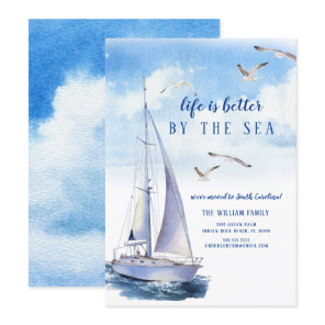 Seascape Sailboat Moving Announcement