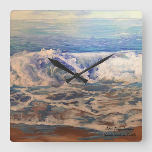 Seascape Square Wall Clock