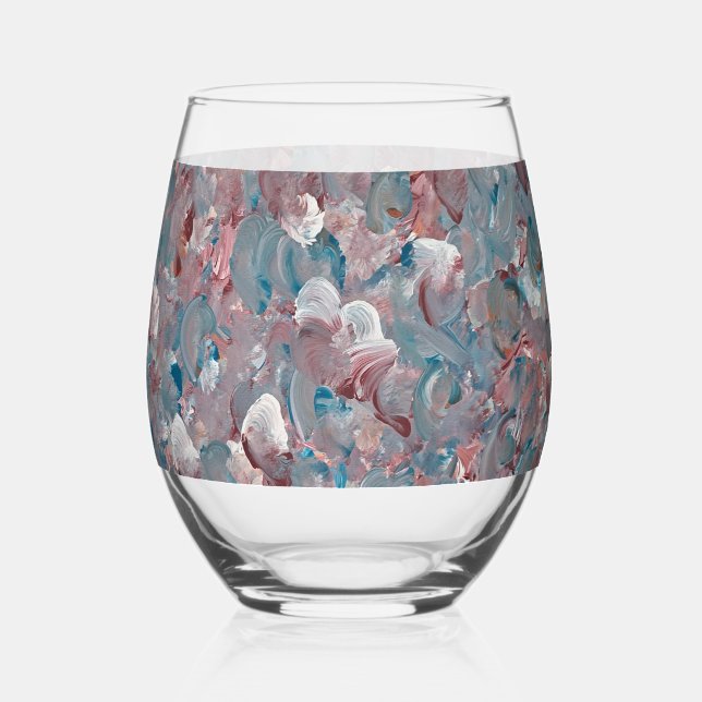 Seascape  stemless wine glass (Front)