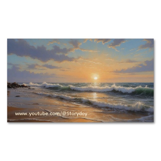 Seascape Storydoy  Business Card Magnet (Front)