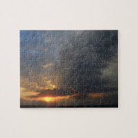 Seascape Sunset over water scene jigsaw puzzle
