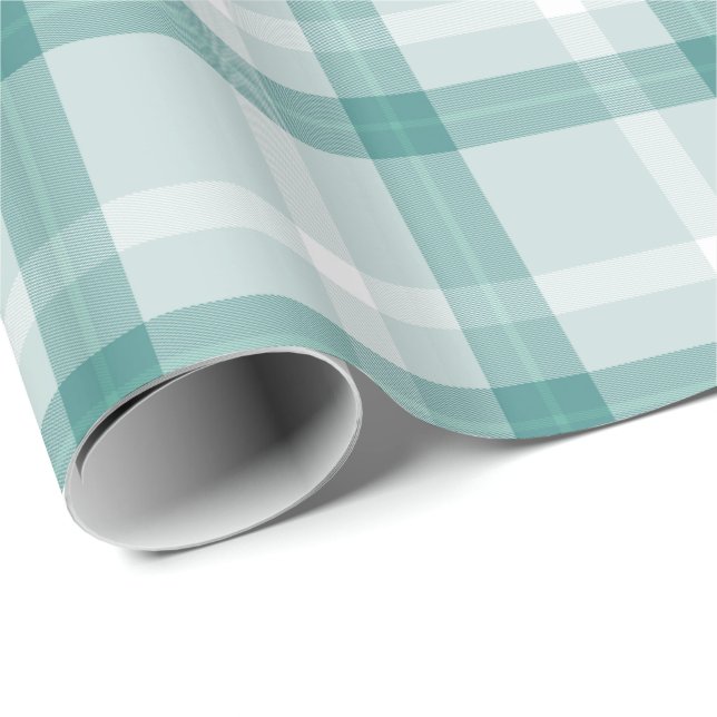 Seascape Tartan  For Christmas   Wrapping Paper (Roll Corner)