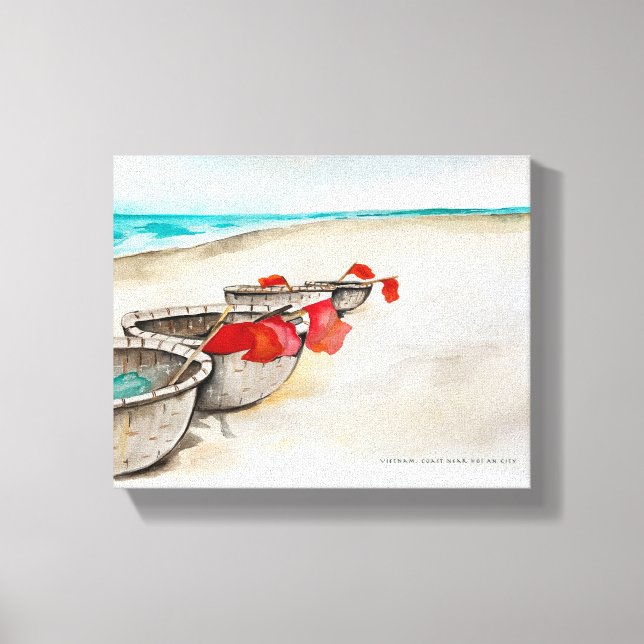 Seascape. Vietnam. Coast in Hoi An Canvas Print (Front)