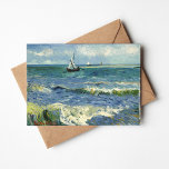 Seascape | Vincent Van Gogh Card<br><div class="desc">Seascape near Les Saintes-Maries-de-la-Mer (1888) by Dutch post-impressionist artist Vincent Van Gogh. Original artwork is an oil on canvas seascape painting depicting a boat on an abstract blue ocean.

Use the design tools to add custom text or personalize the image.</div>