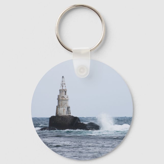 Seascape with lighthouse keychain (Front)